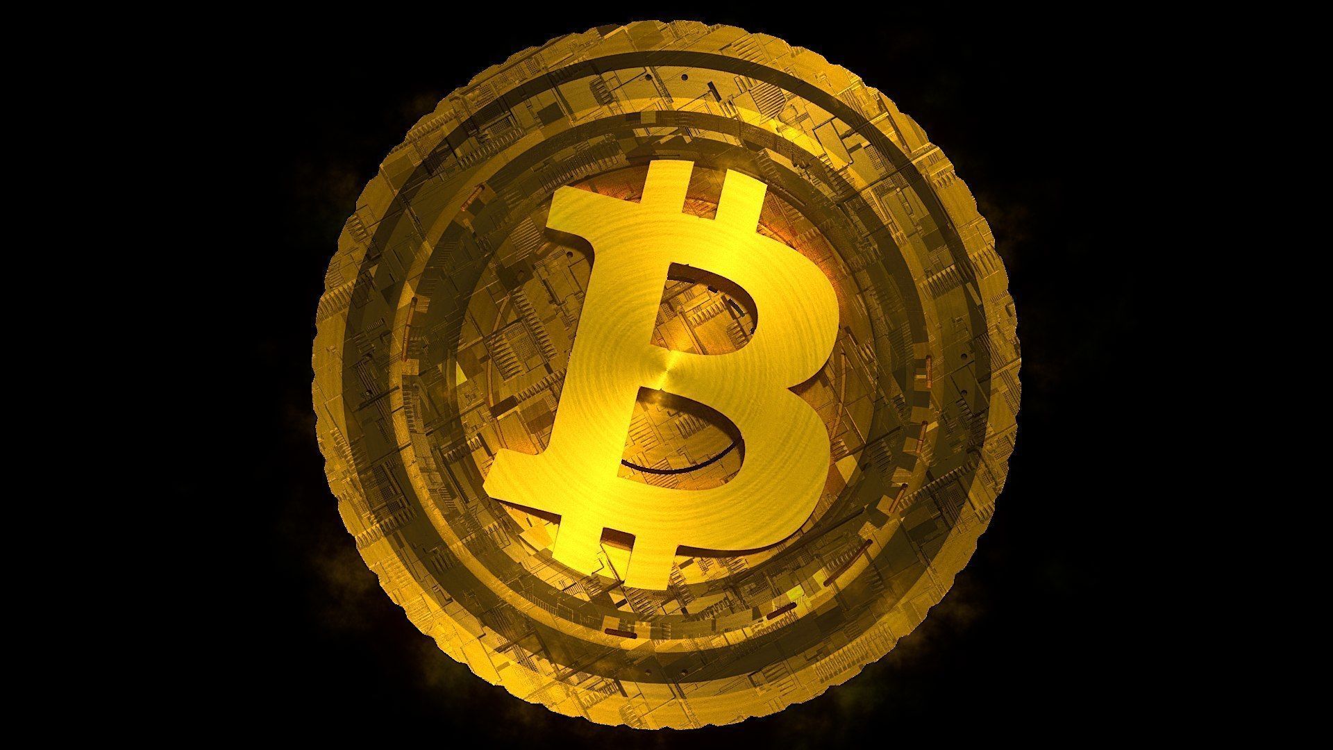 High Detailed Bitcoin Crypto Coin Token Blockchain Nft 0006 3D model_1