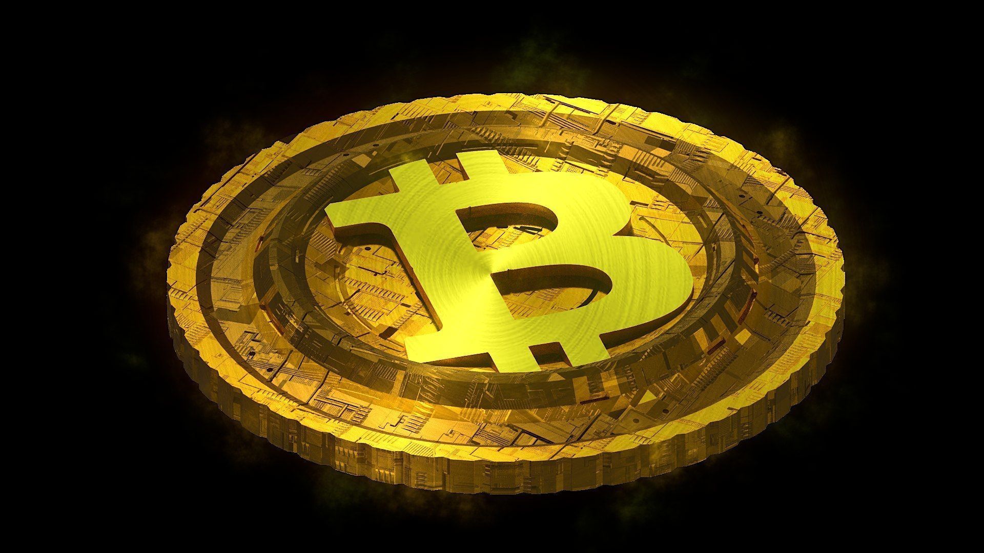 High Detailed Bitcoin Crypto Coin Token Blockchain Nft 0006 3D model_2