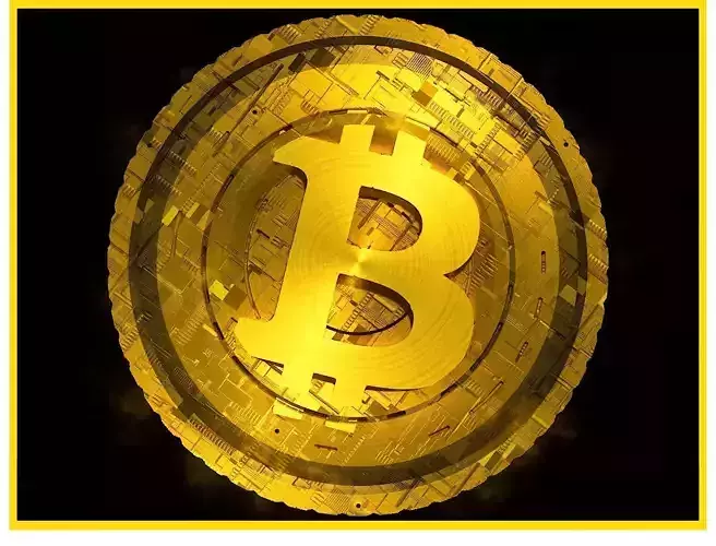 High Detailed Bitcoin Crypto Coin Token Blockchain Nft 0002