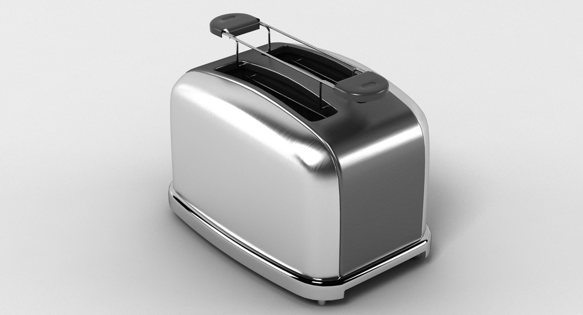 Generic Chrome Toaster 3D model_2