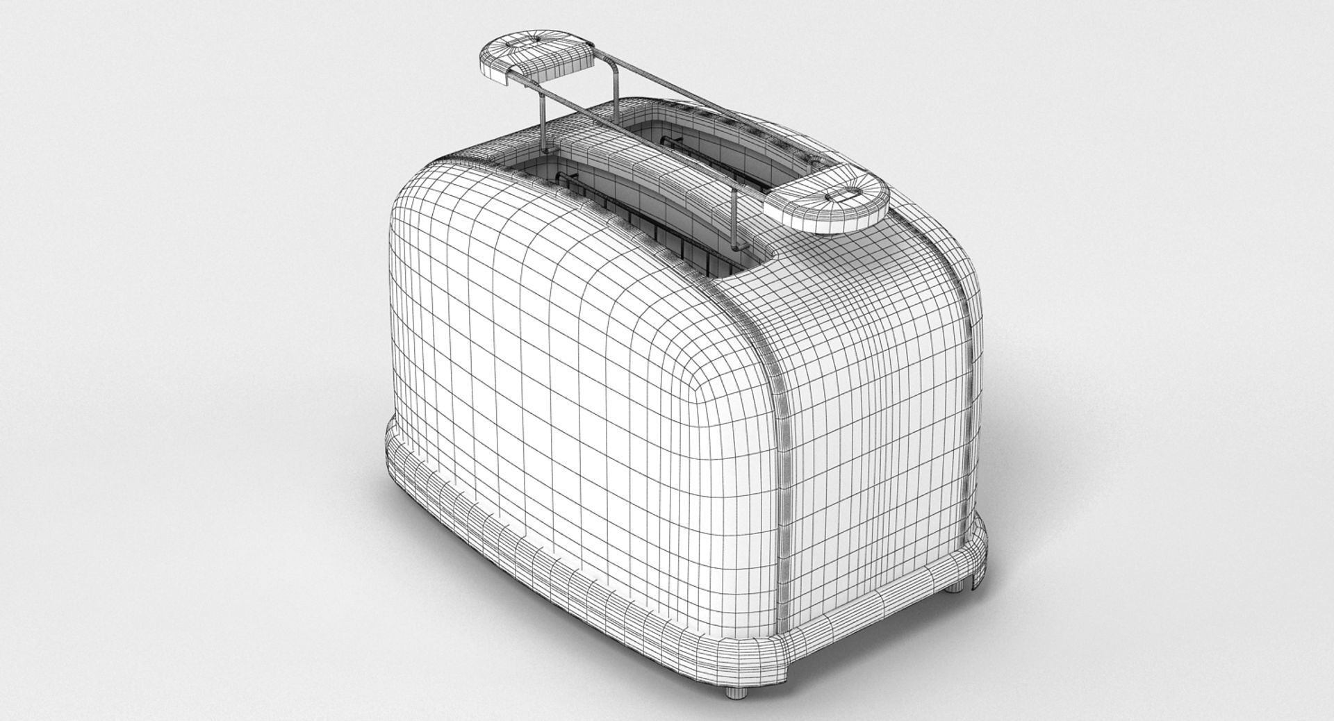 Generic Chrome Toaster 3D model_7