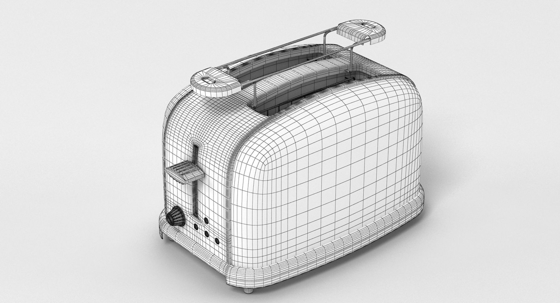 Generic Chrome Toaster 3D model_6