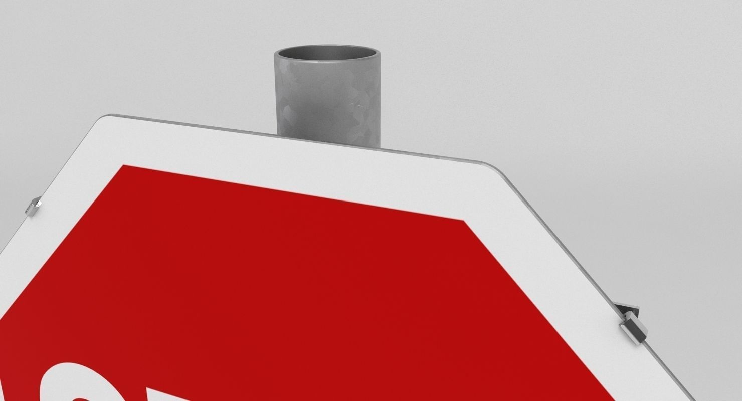 Stop Sign 3D model_2