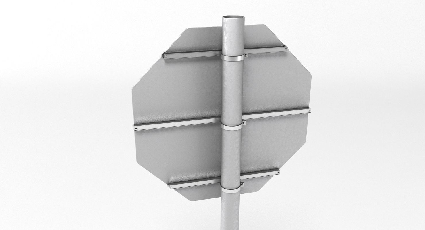 Stop Sign 3D model_5