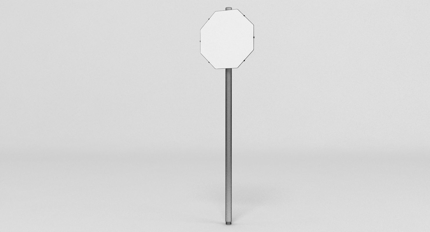 Stop Sign 3D model_7