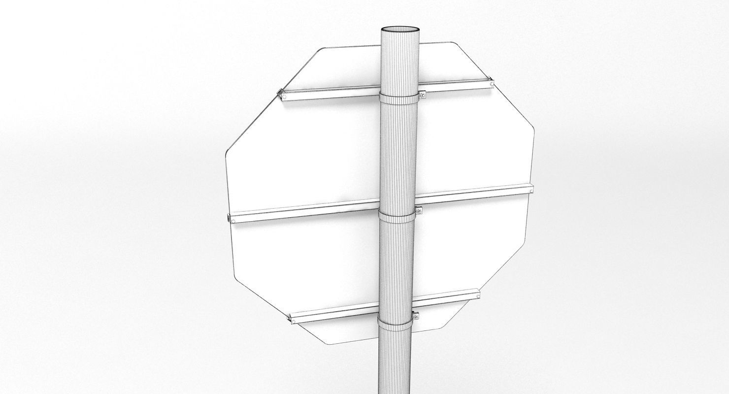 Stop Sign 3D model_8