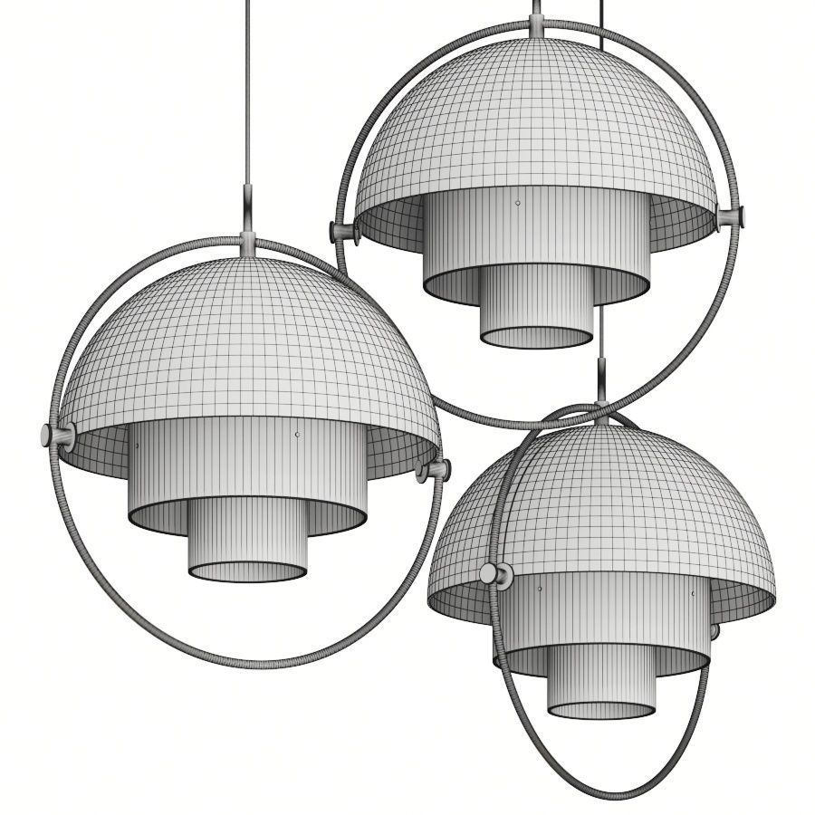 Ylighting Multi-Lite by Louis Weisdorf from GUBI Pendant lamp 3D model_2
