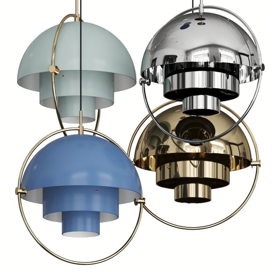 Ylighting Multi-Lite by Louis Weisdorf from GUBI Pendant lamp 3D model_1