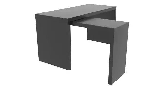 L Desk low poly console table