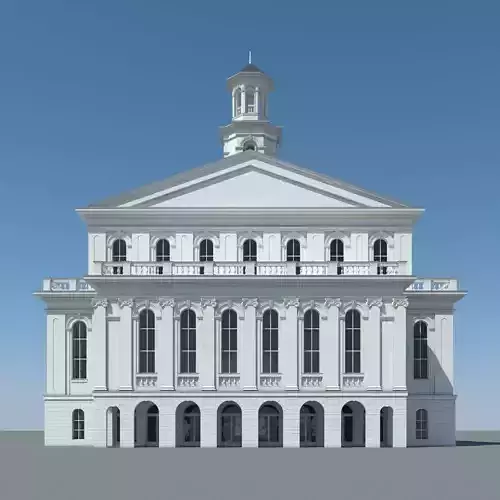 Generic Town Hall Building 3D model