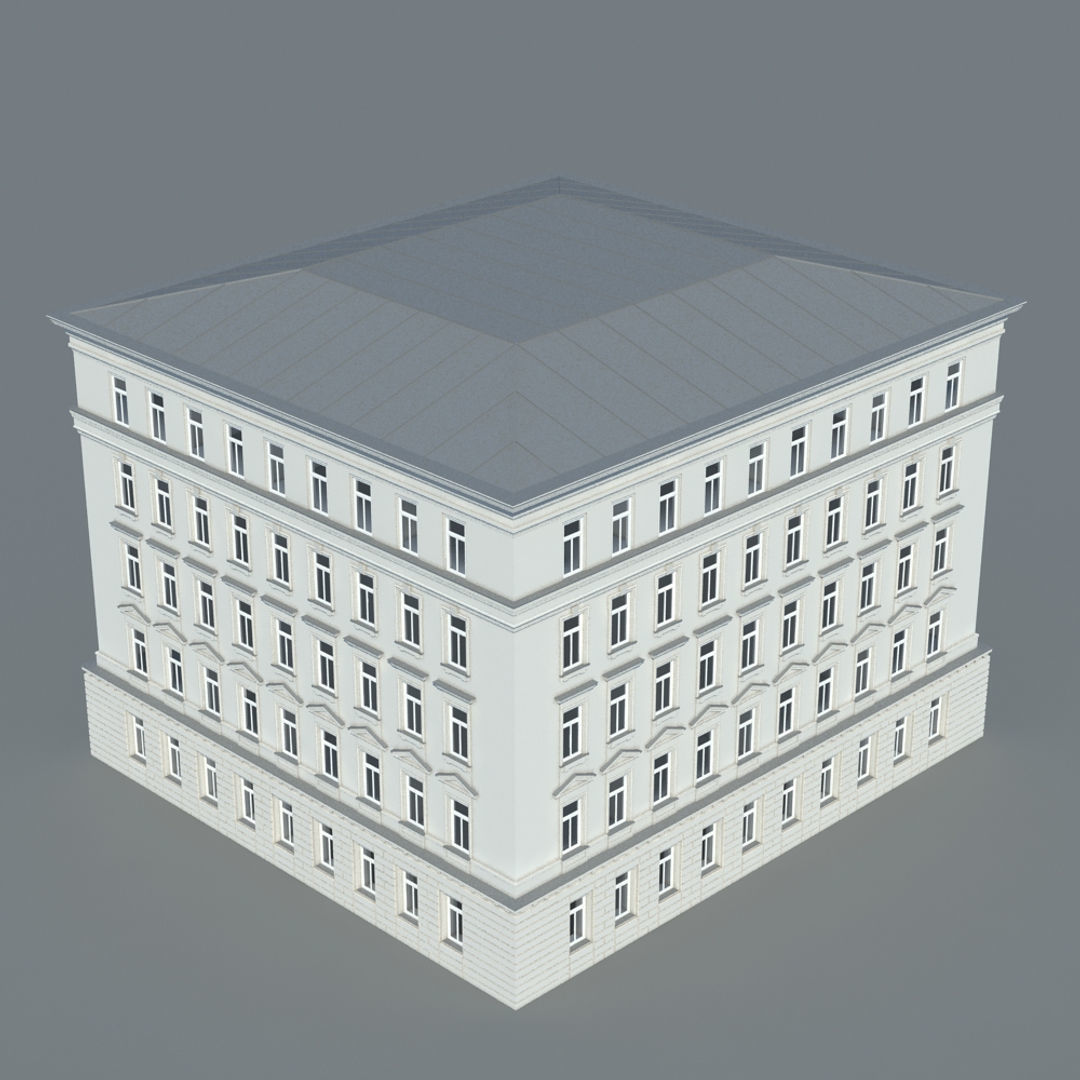 Generic City Building 4 3D model_10