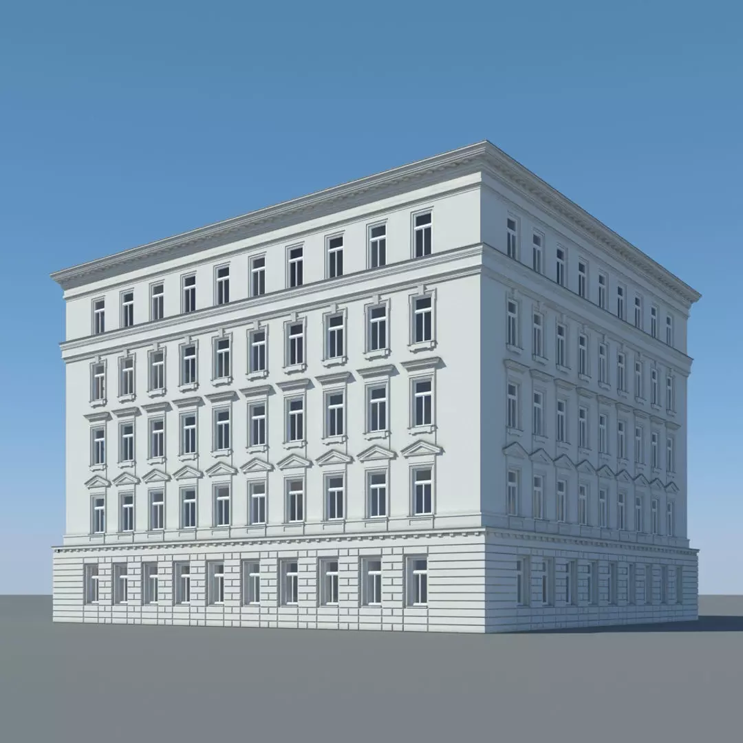Generic City Building 4 3D model_0