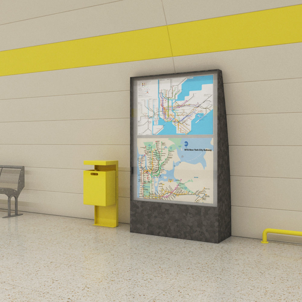 Subway Underground Station 3D model_4