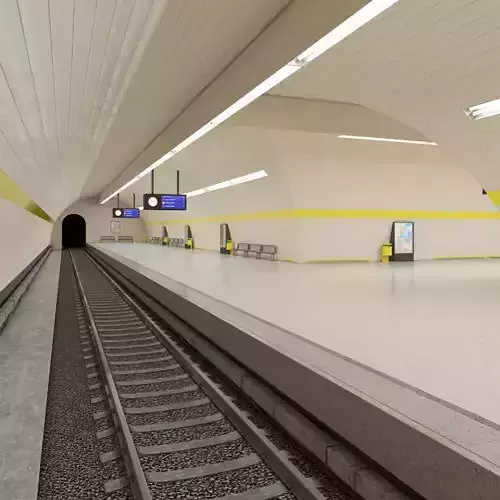 Subway Underground Station 3D model Subway Underground Station 3D model