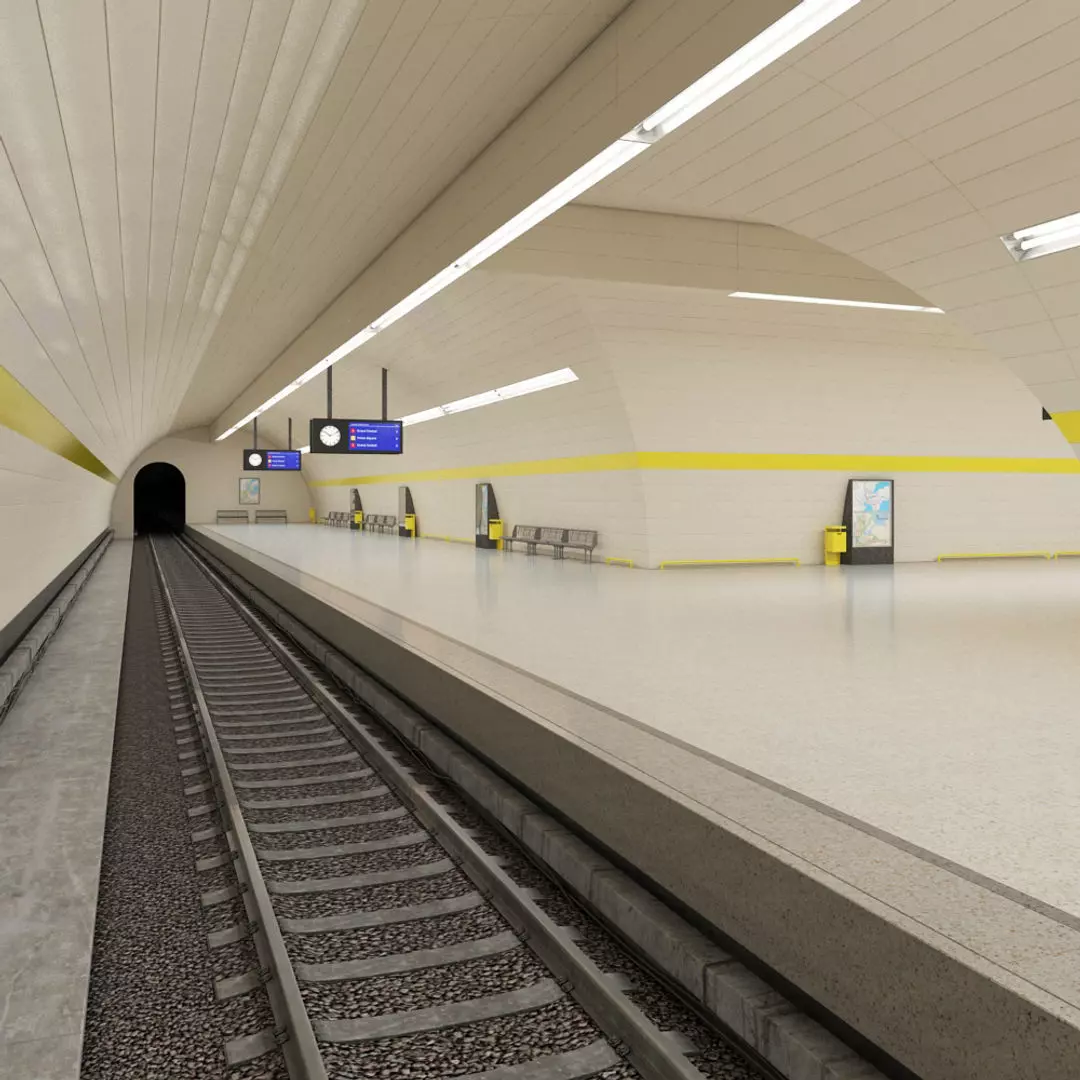 Subway Underground Station 3D model_0