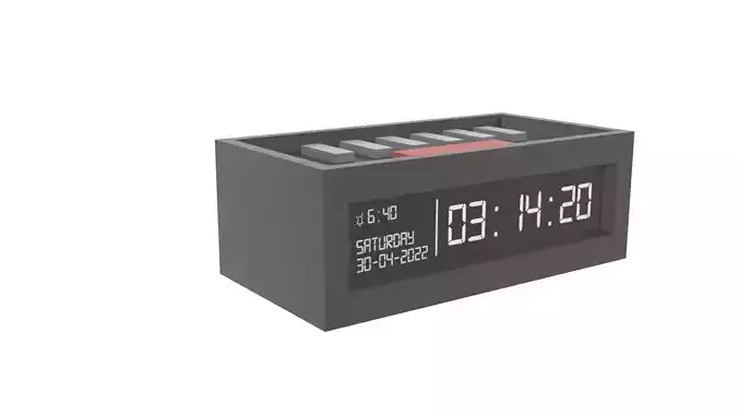 Digital Clock Low Poly