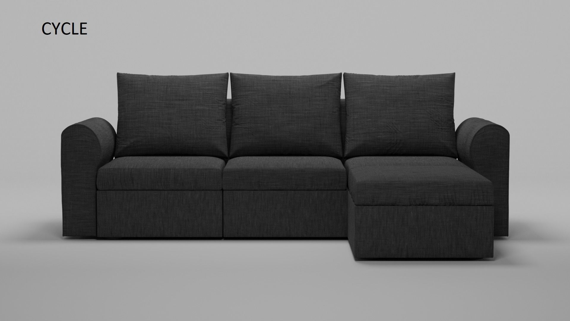 Corner Sofa with Texture 3D model_4