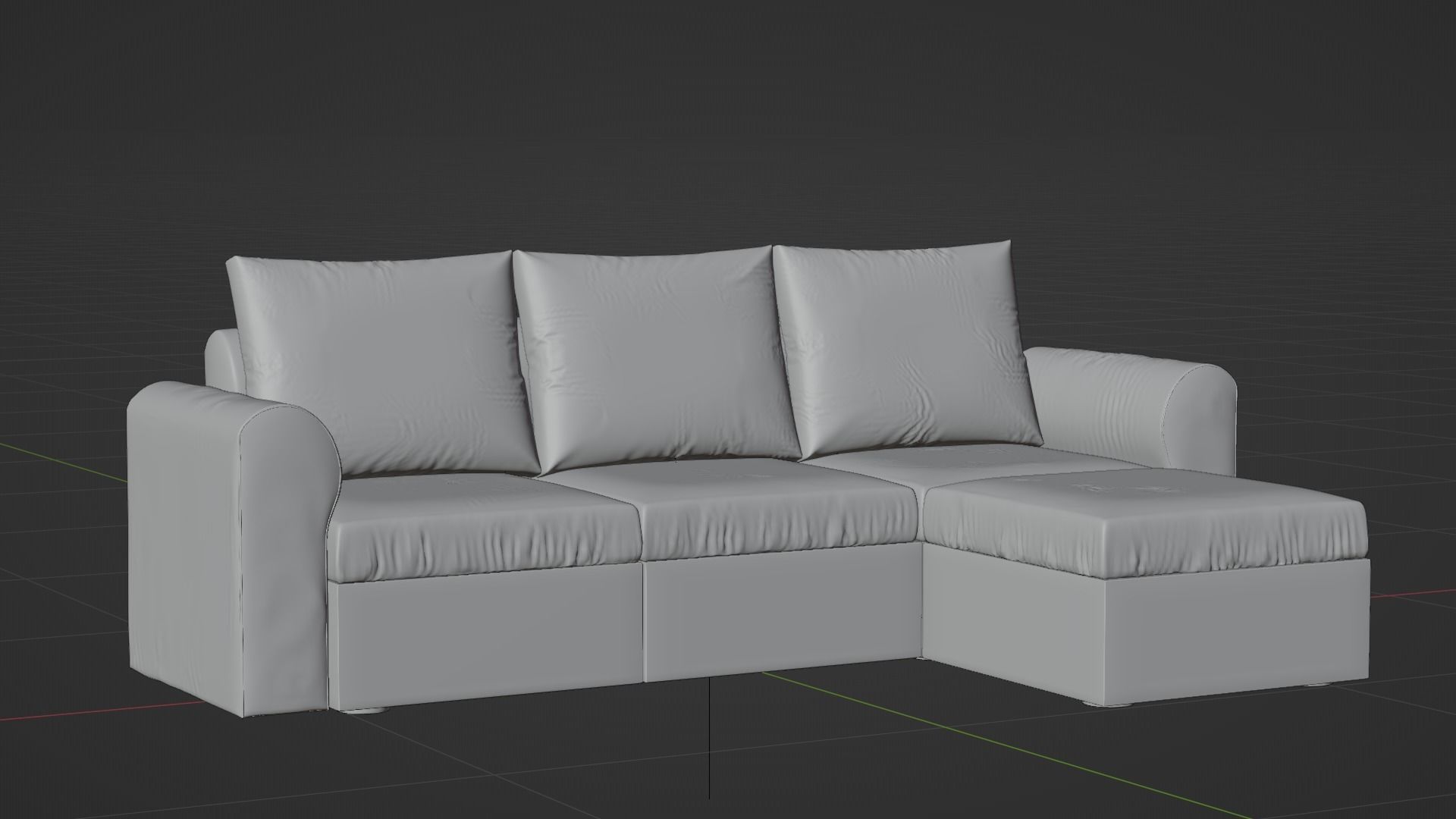 Corner Sofa with Texture 3D model_2