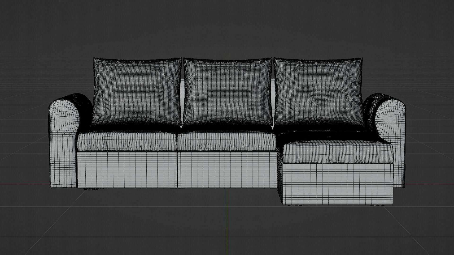 Corner Sofa with Texture 3D model_7
