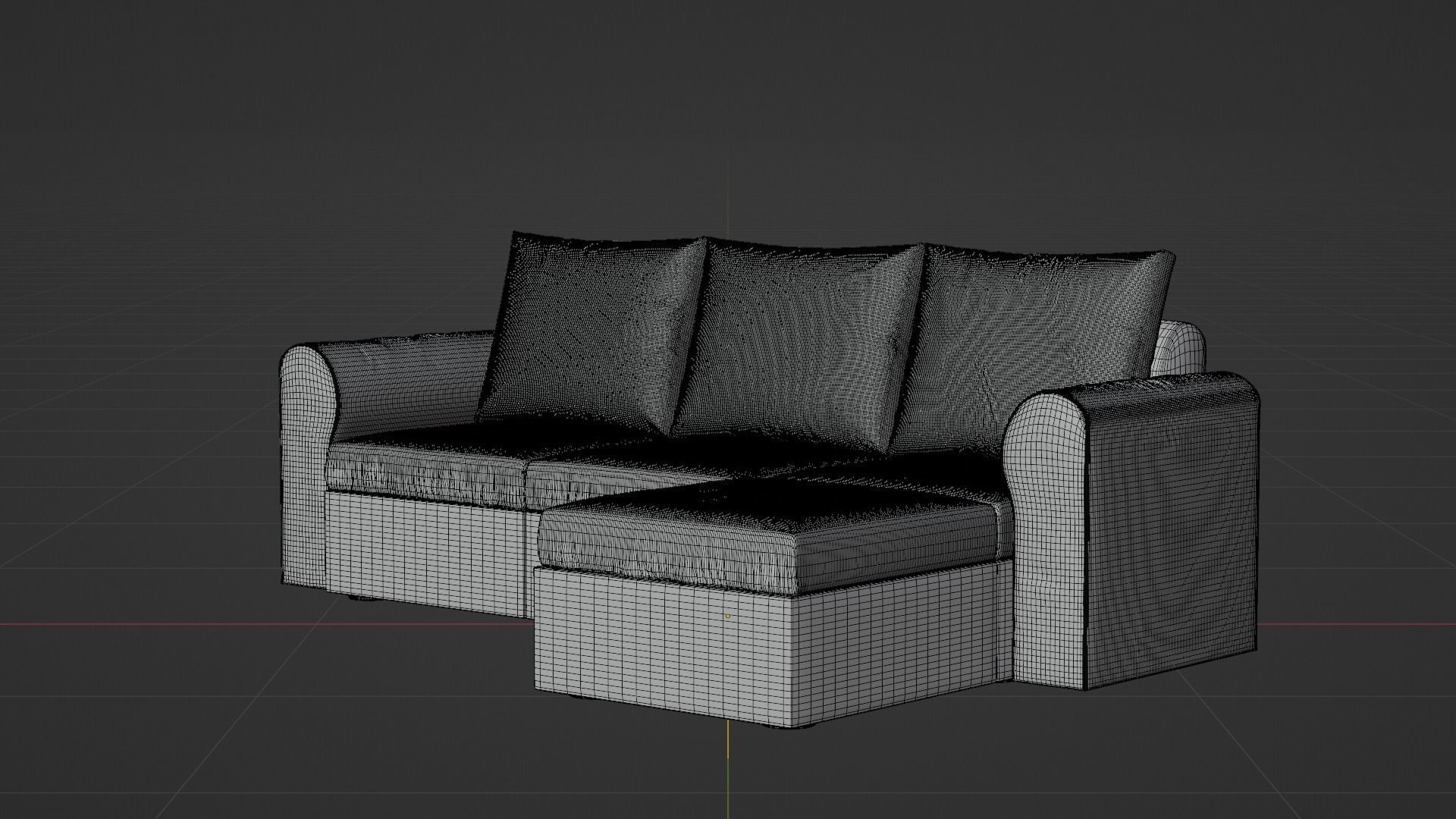 Corner Sofa with Texture 3D model_15