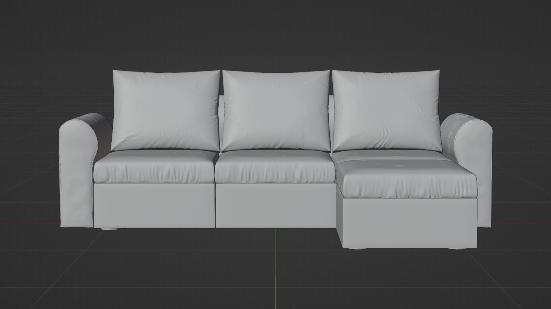 Corner Sofa with Texture 3D model_6