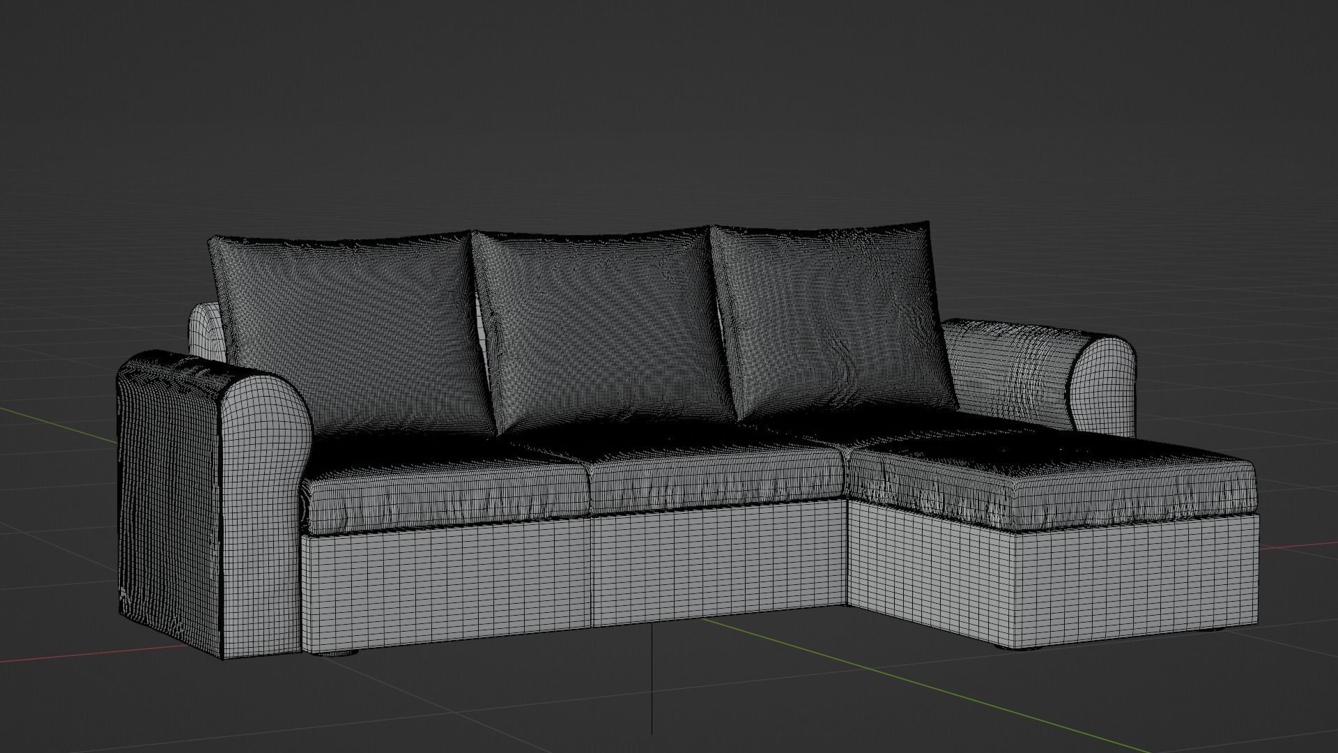 Corner Sofa with Texture 3D model_3