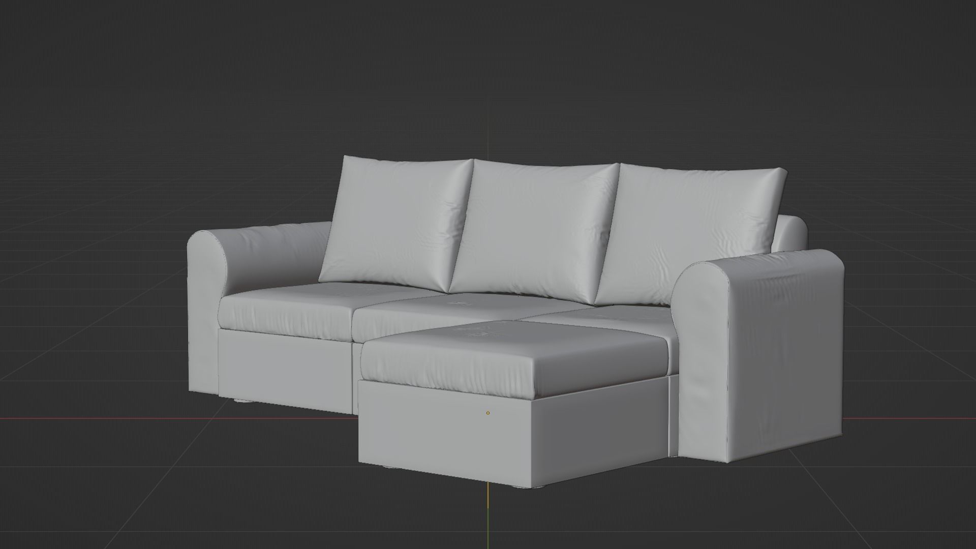 Corner Sofa with Texture 3D model_14