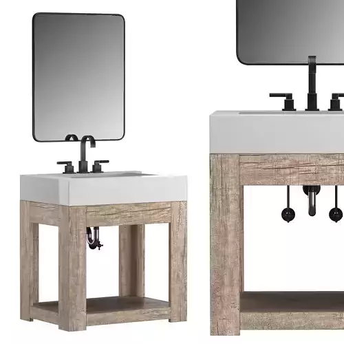 ASPEN CONSOLE WASHSTAND 3D model