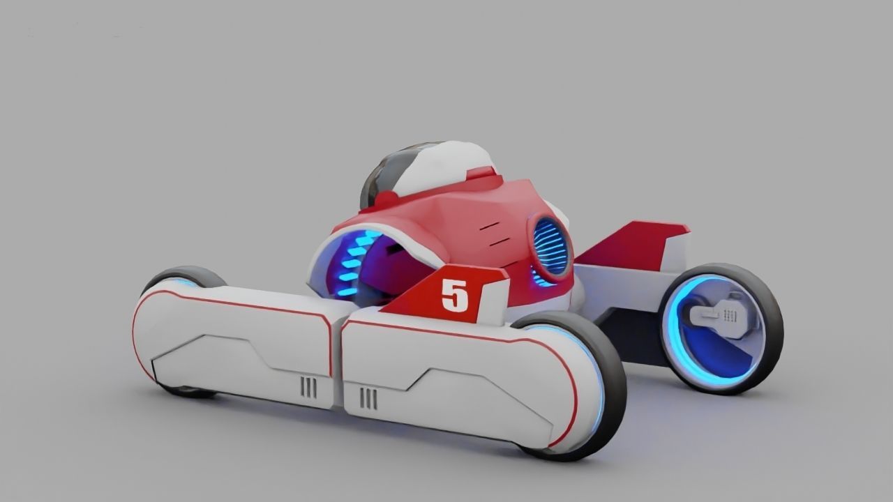 Transformer robot rigged - animated character 3D model_3