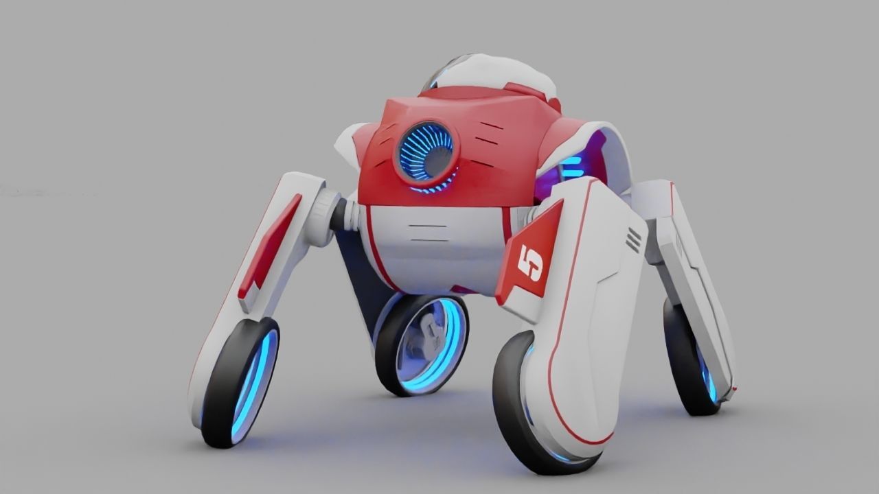 Transformer robot rigged - animated character 3D model_14