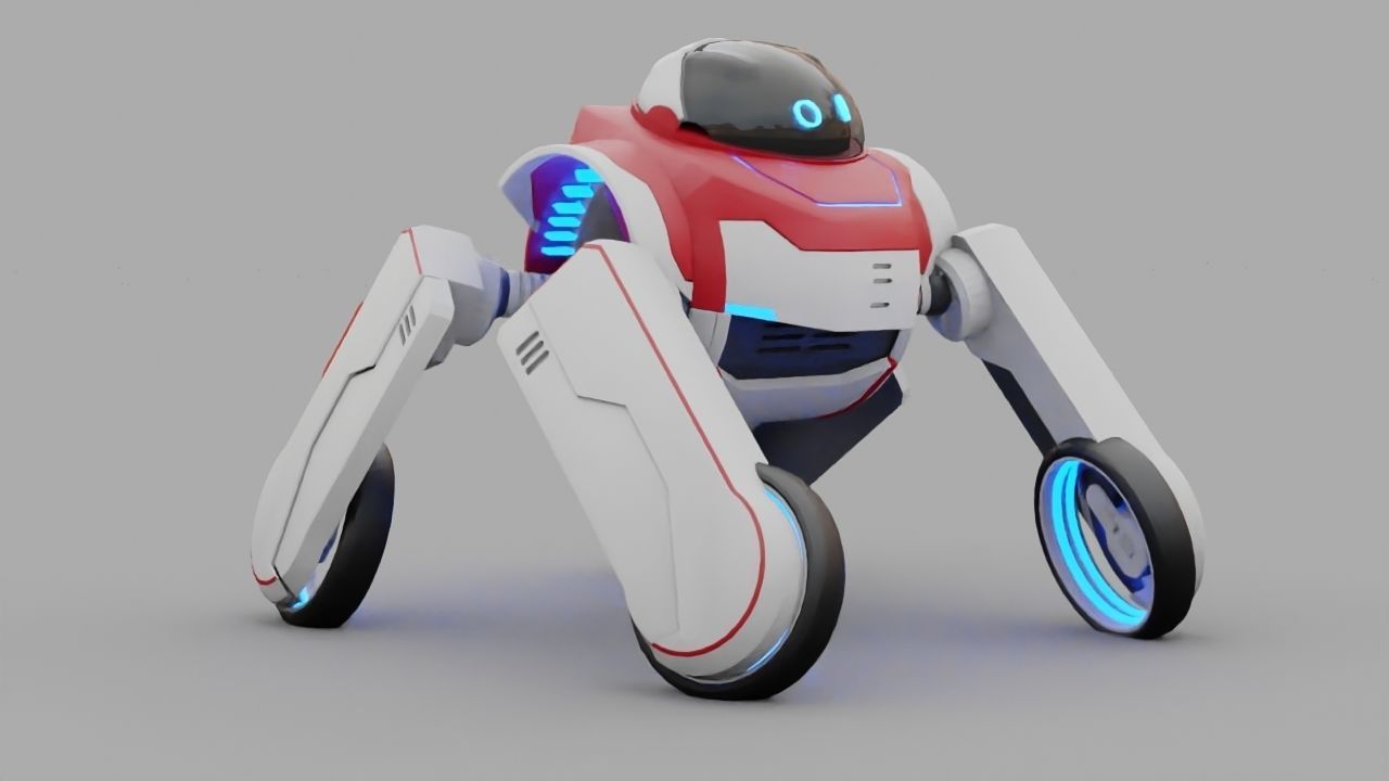 Transformer robot rigged - animated character 3D model_12