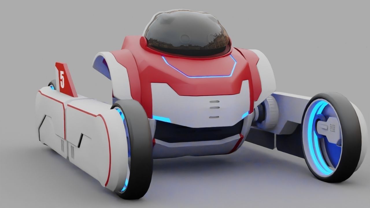 Transformer robot rigged - animated character 3D model_8