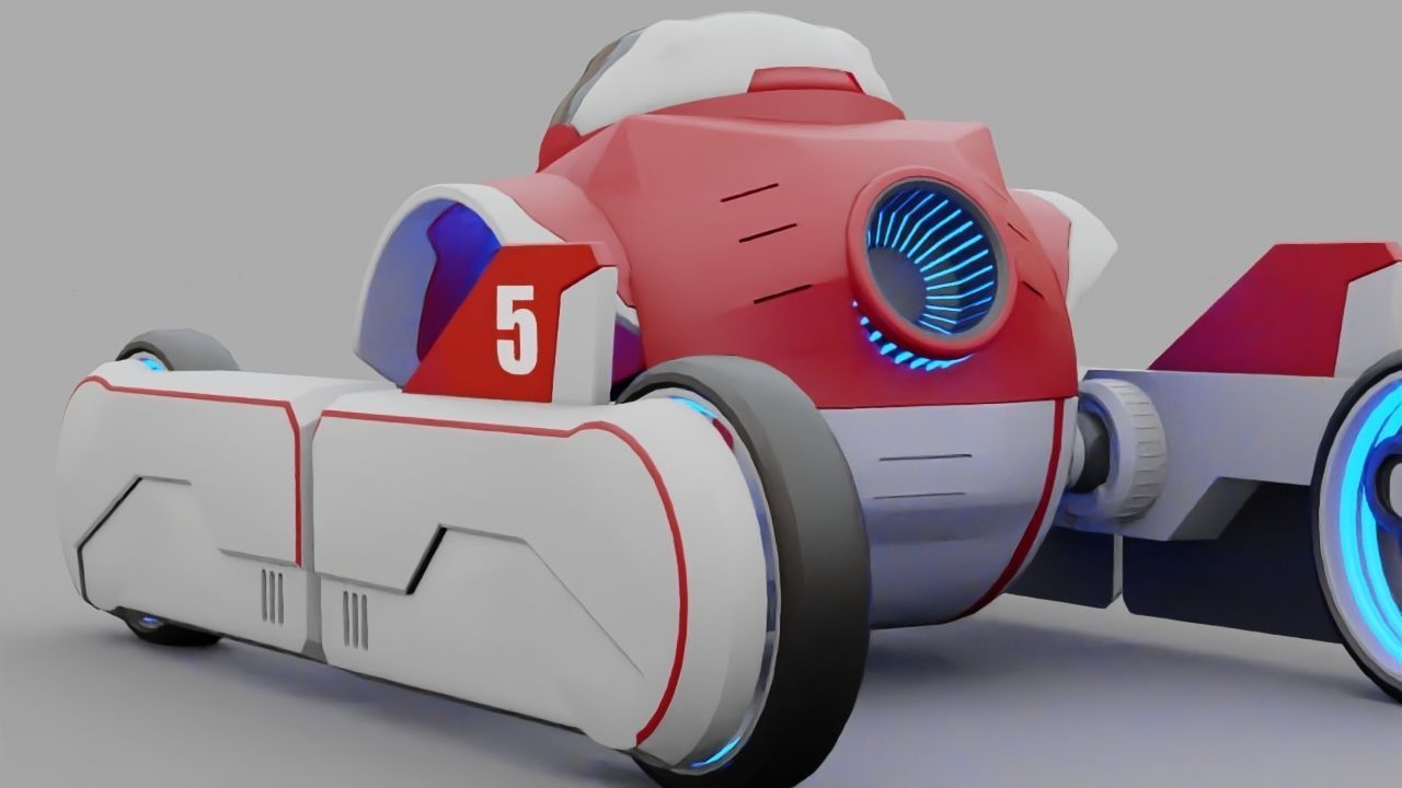 Transformer robot rigged - animated character 3D model_9