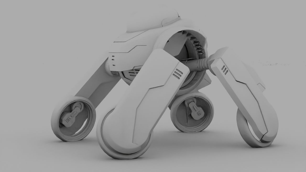 Transformer robot rigged - animated character 3D model_17