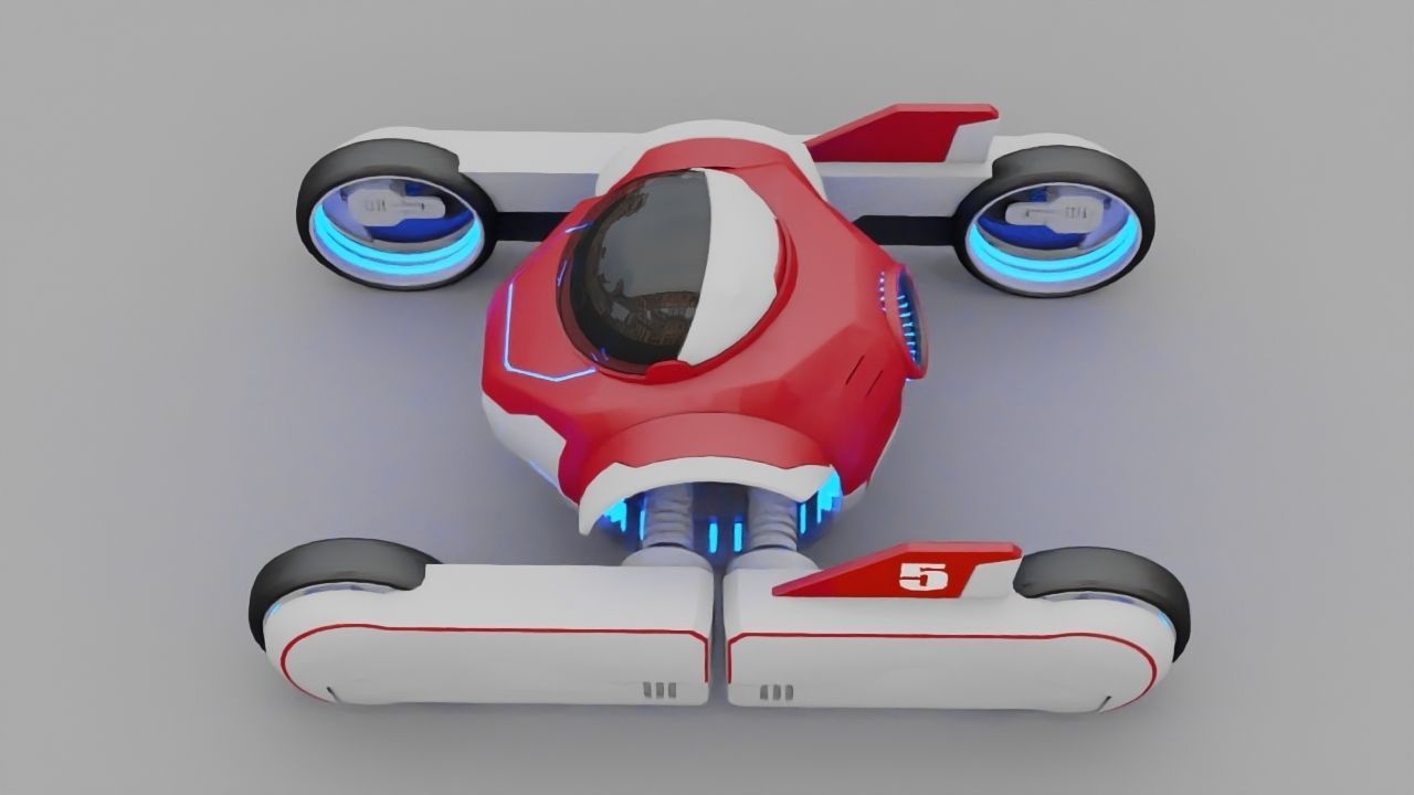 Transformer robot rigged - animated character 3D model_10