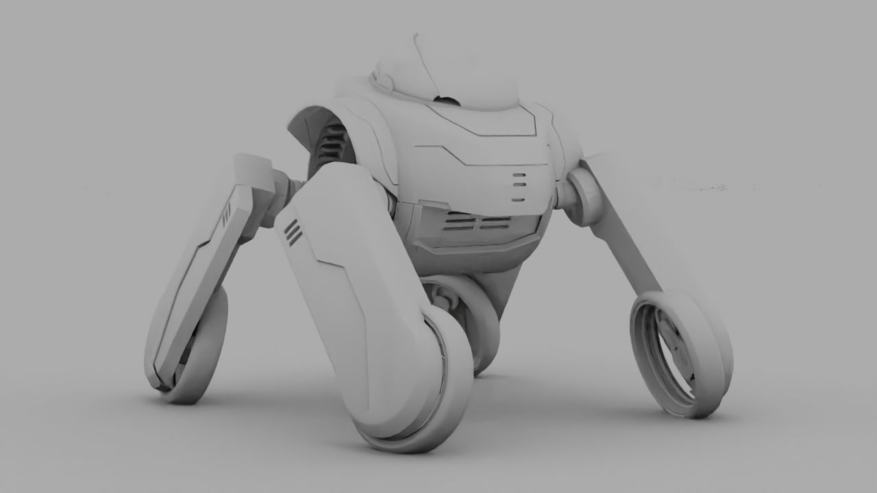 Transformer robot rigged - animated character 3D model_20