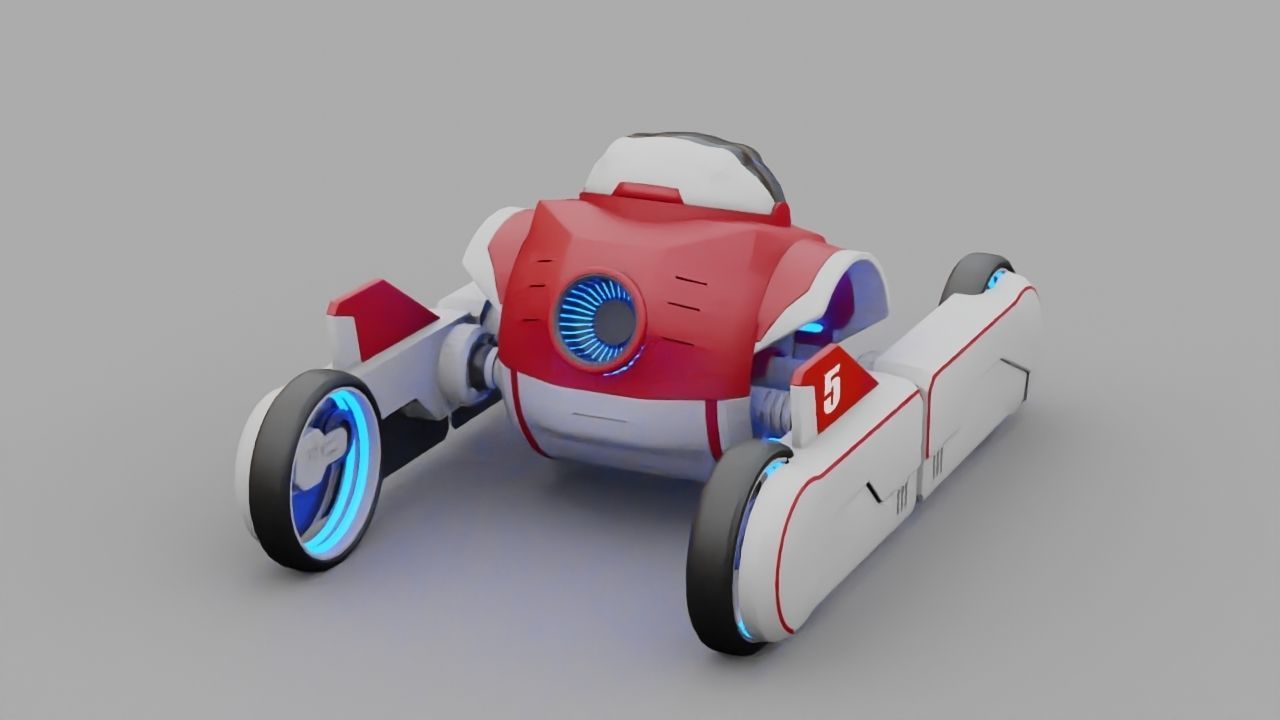 Transformer robot rigged - animated character 3D model_5