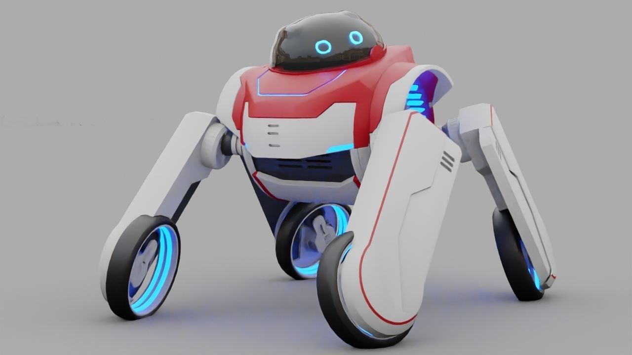 Transformer robot rigged - animated character 3D model_15