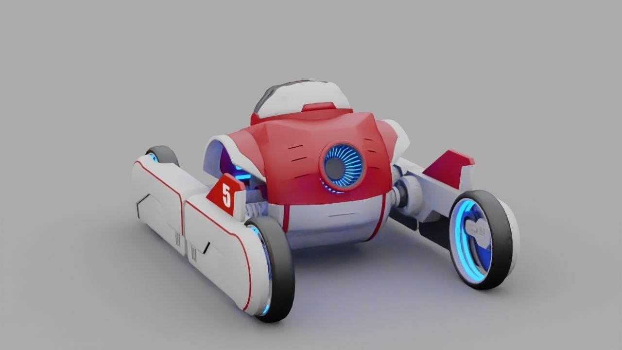 Transformer robot rigged - animated character 3D model_4