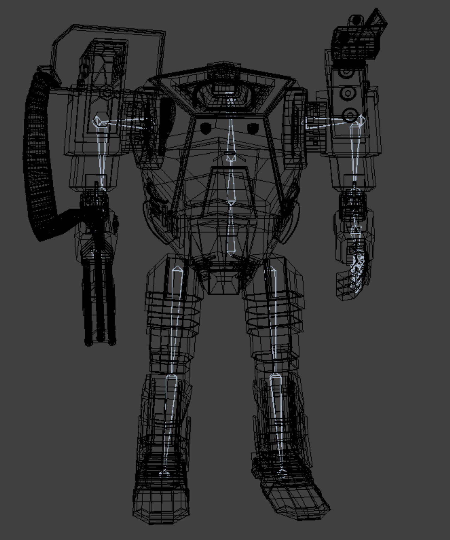 robot with gun 3D model_5