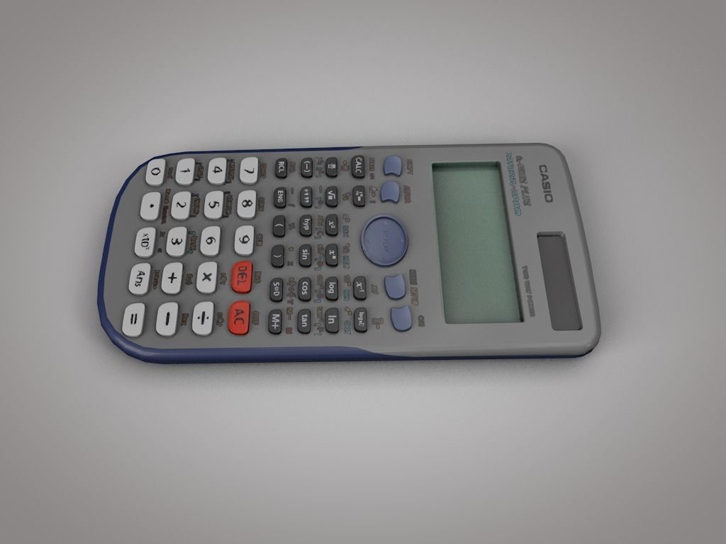 calculator casio 3D model_1