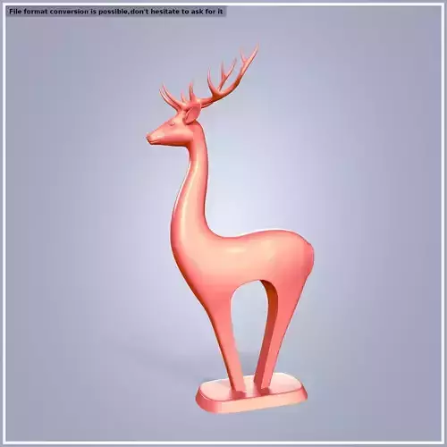 Abstract Deer Figurine -- Ready for 3D Printing