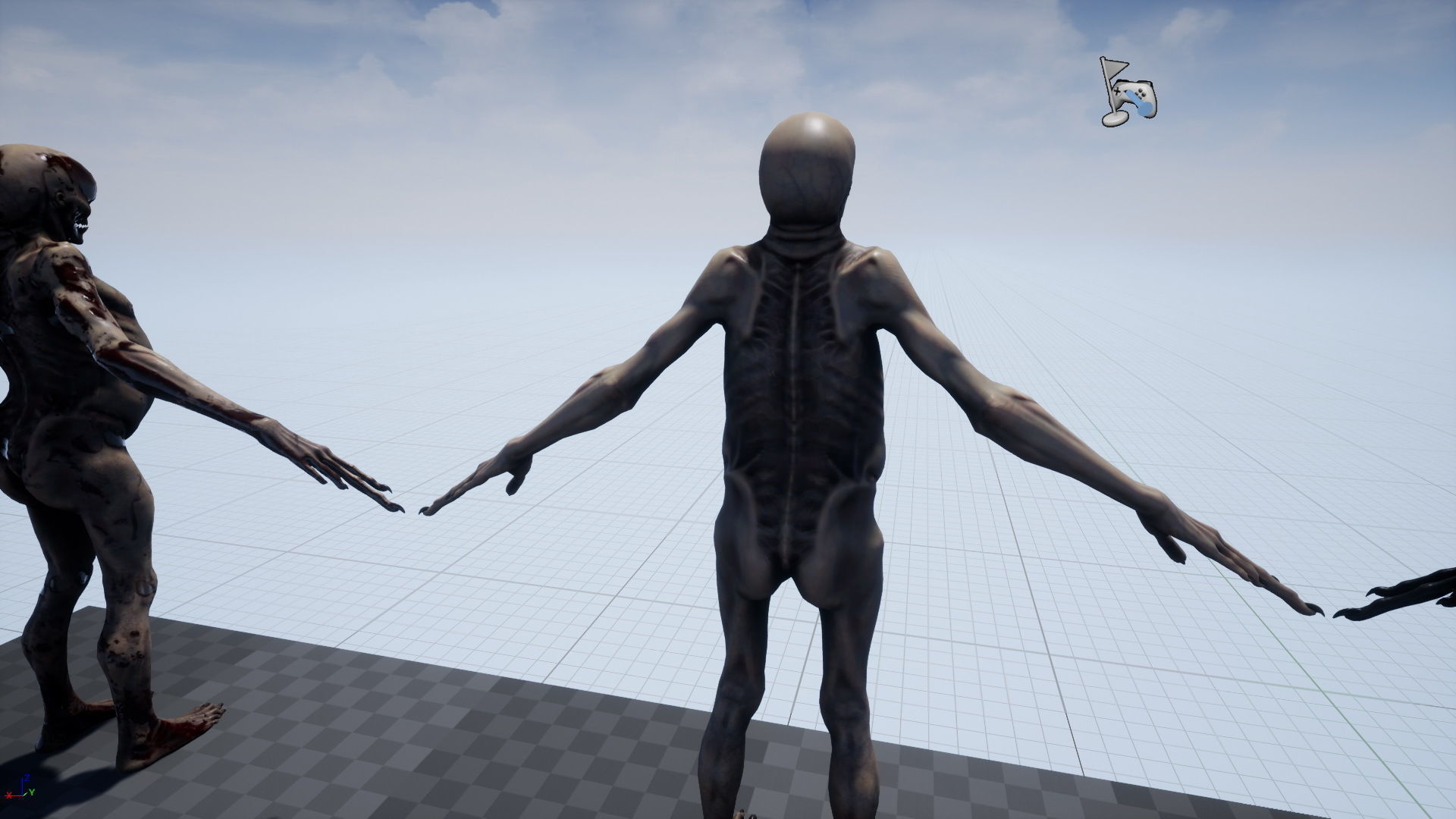 Mutant 5 zombie Low-poly 3D model_24