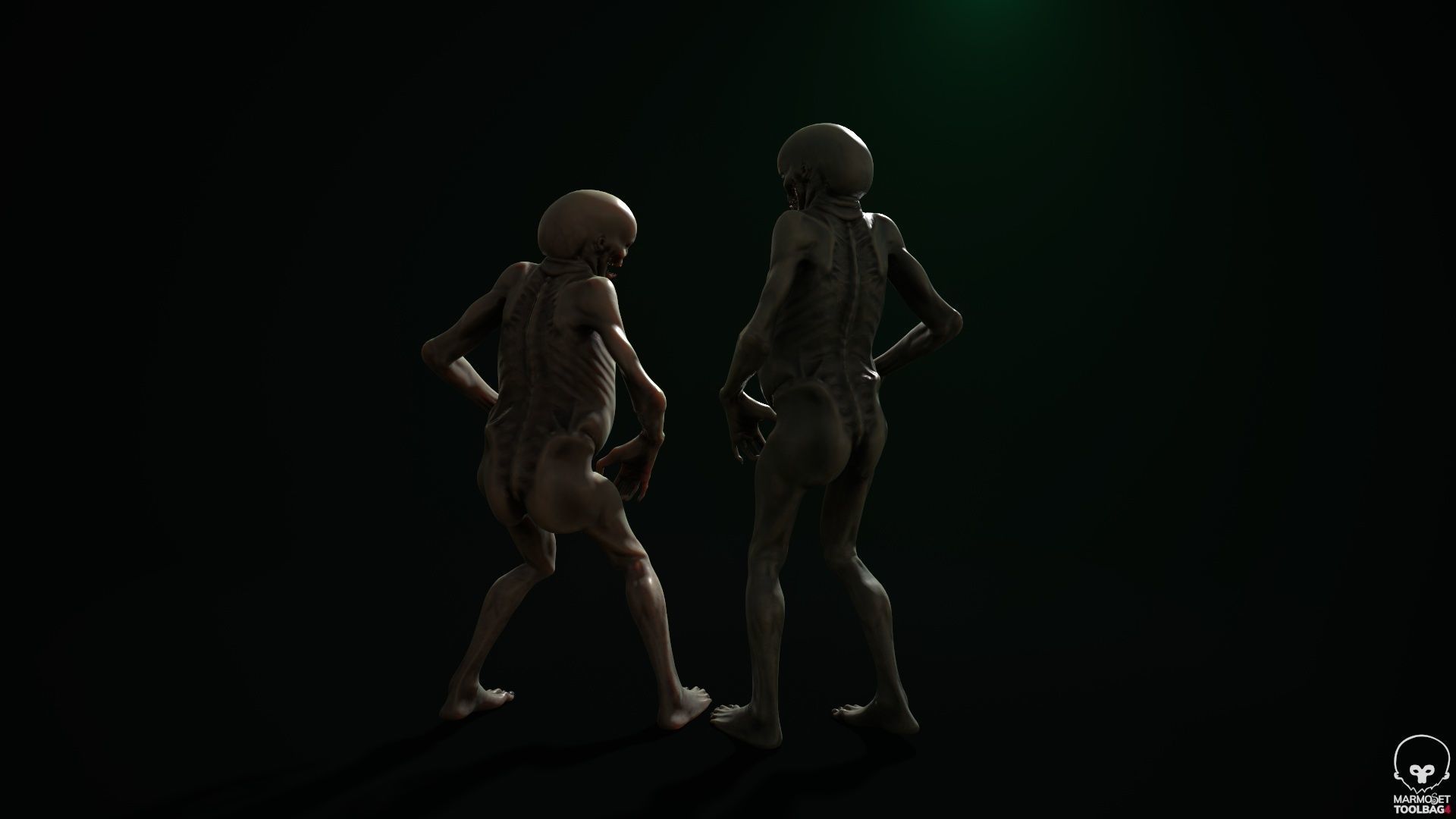 Mutant 5 zombie Low-poly 3D model_18