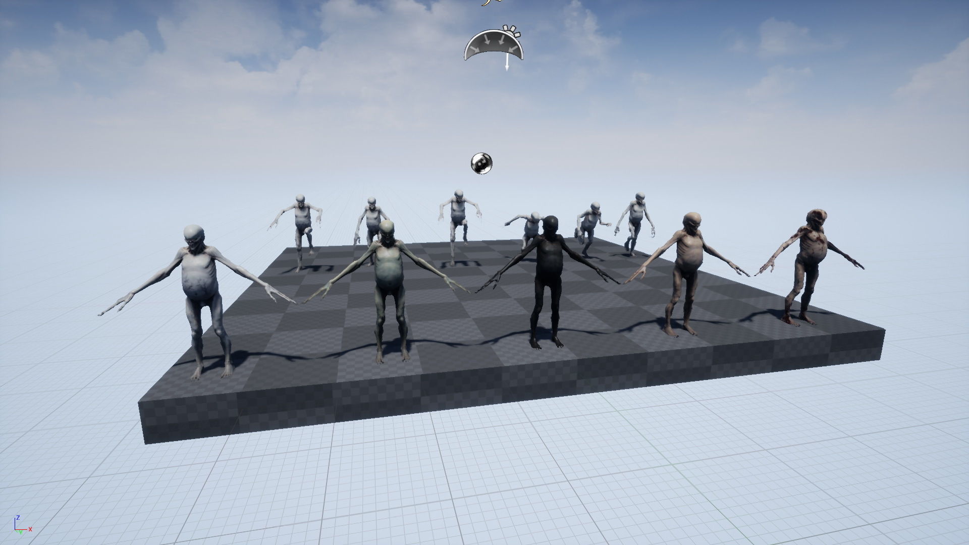 Mutant 5 zombie Low-poly 3D model_19