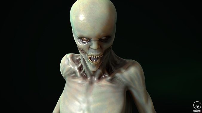Mutant 5 zombie Low-poly 3D model