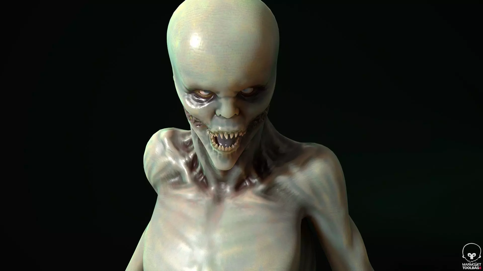 Mutant 5 zombie Low-poly 3D model_0