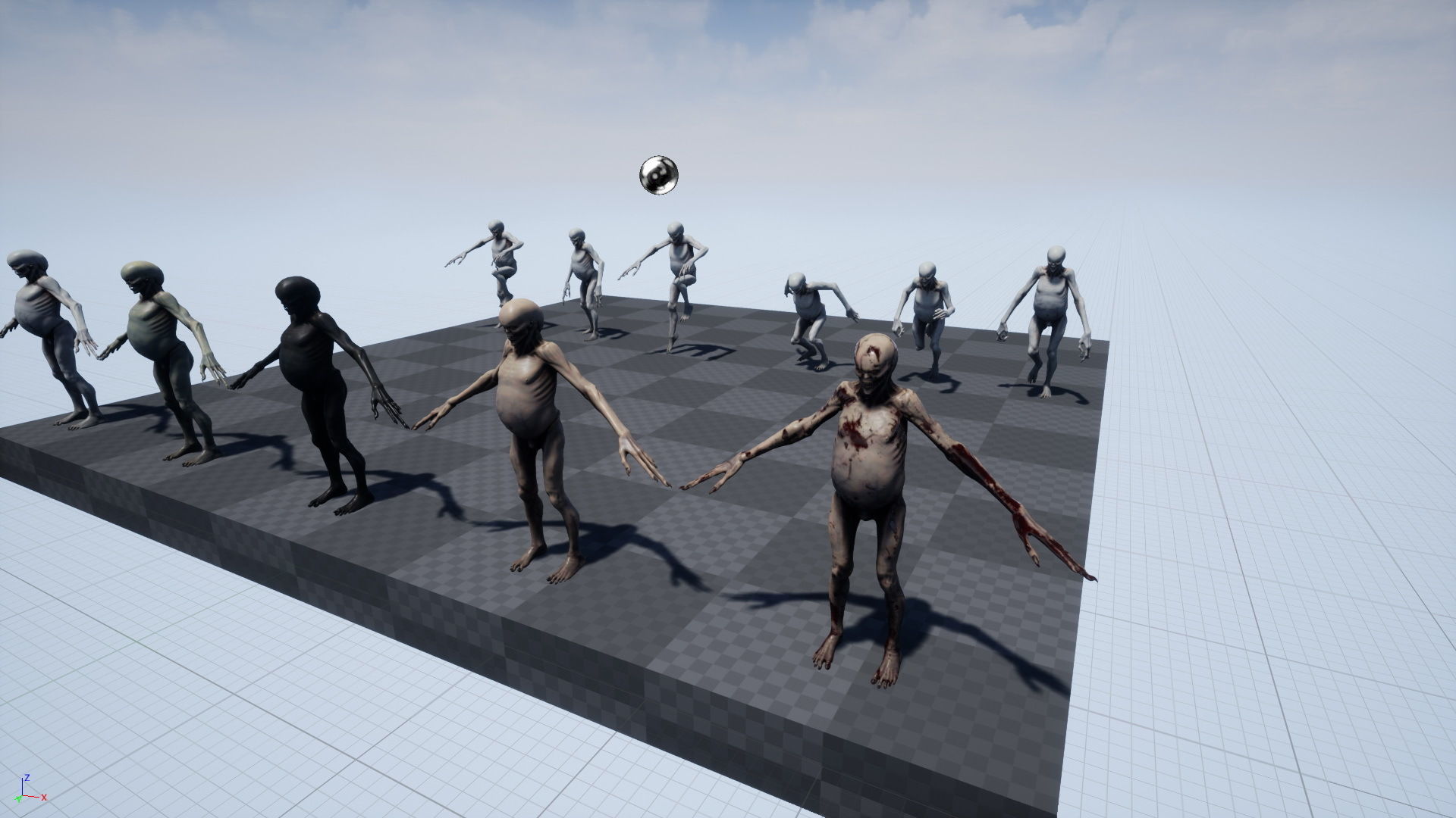 Mutant 5 zombie Low-poly 3D model_22