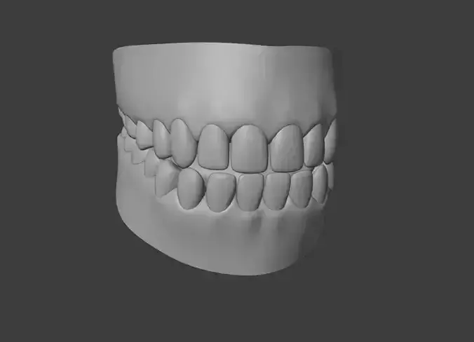 Teeth human mouth with