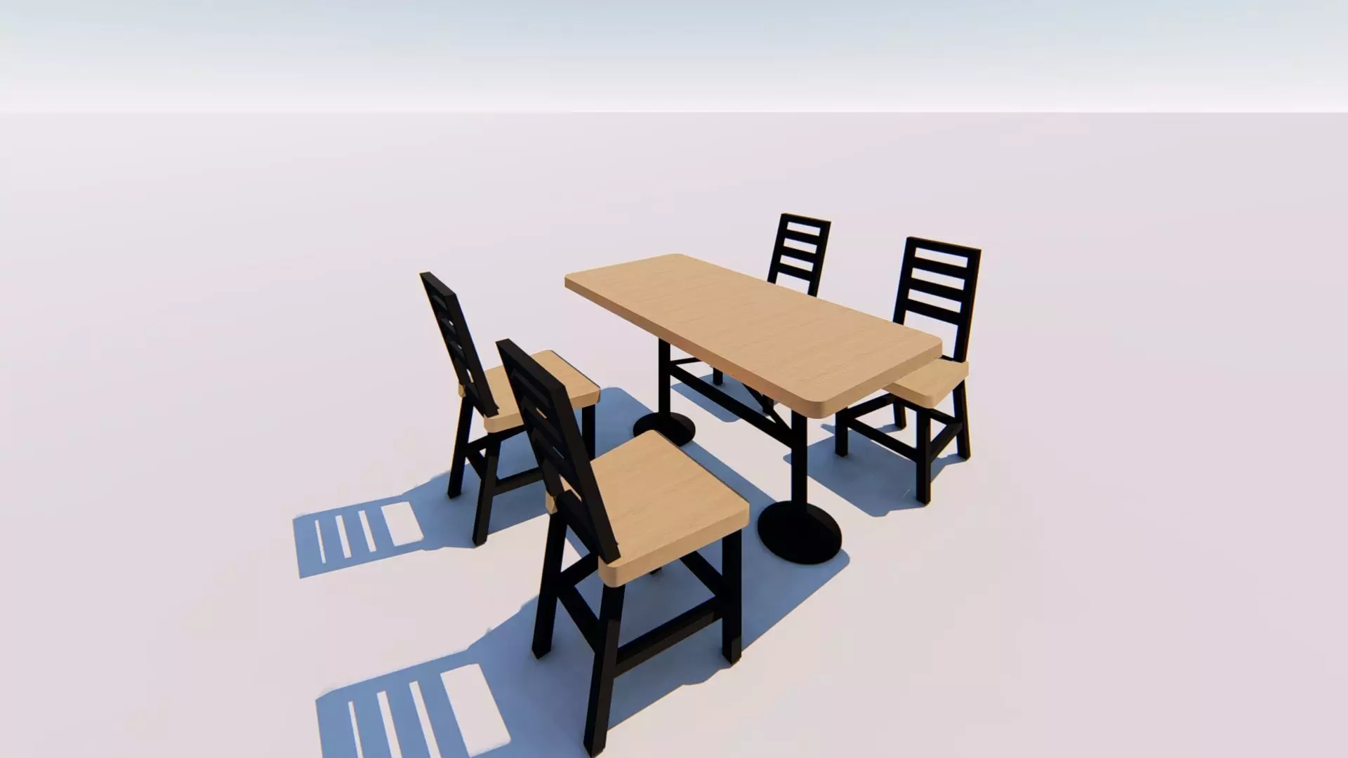 Dining Table and Chairs 3D model